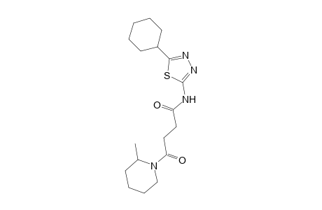 Butyramide, N-(5-cyclohexyl-[1,3,4]thiadiazol-2-yl)-4-(2-methylpiperidin-1-yl)-4-oxo-