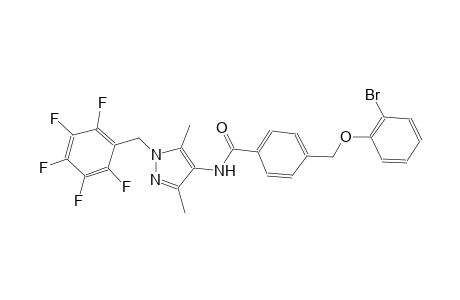 4-[(2-bromophenoxy)methyl]-N-[3,5-dimethyl-1-(2,3,4,5,6-pentafluorobenzyl)-1H-pyrazol-4-yl]benzamide