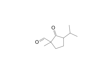 1-Methyl-2-oxidanylidene-3-propan-2-yl-cyclopentane-1-carbaldehyde
