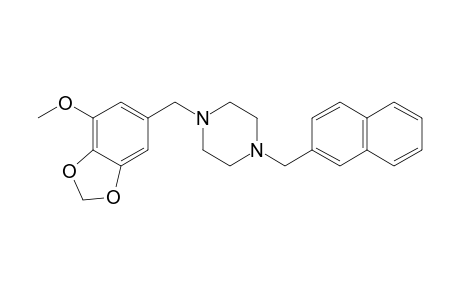 1-(7-Methoxy-benzo[1,3]dioxol-5-ylmethyl)-4-naphthalen-2-ylmethyl-piperazine