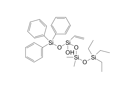 7,7,7-triethyl-3-hydroxy-5,5-dimethyl-1,1,1-triphenyl-3-vinyltetrasiloxane