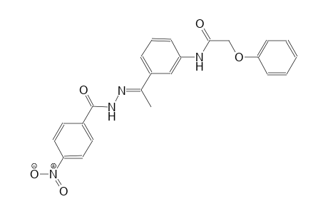 N-{3-[(1E)-N-(4-nitrobenzoyl)ethanehydrazonoyl]phenyl}-2-phenoxyacetamide