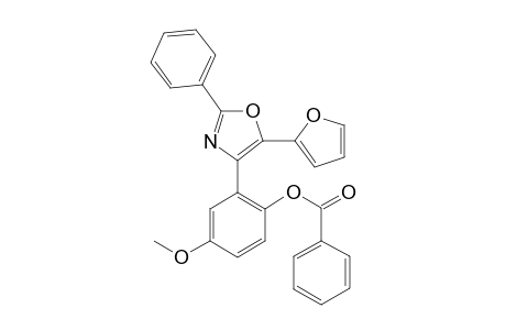 2-(5-(Furan-2-yl)-2-phenyloxazol-4-yl)-4-methoxyphenyl benzoate