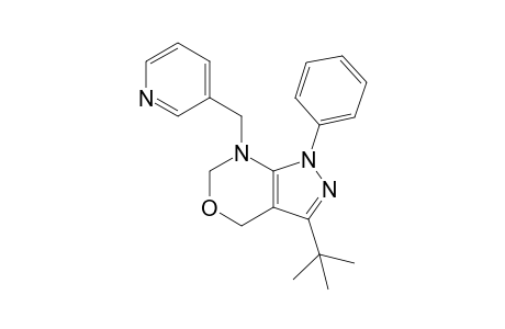 3-tert-Butyl-1-phenyl-7-(pyridin-3-ylmethyl)-1,4,6,7-tetrahydropyrazolo[3,4-d][1,3]oxazine