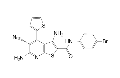 3,6-bis(azanyl)-N-(4-bromophenyl)-5-cyano-4-thiophen-2-yl-thieno[2,3-b]pyridine-2-carboxamide