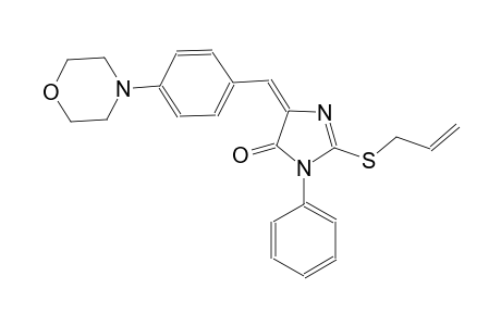 4H-imidazol-4-one, 3,5-dihydro-5-[[4-(4-morpholinyl)phenyl]methylene]-3-phenyl-2-(2-propenylthio)-, (5E)-