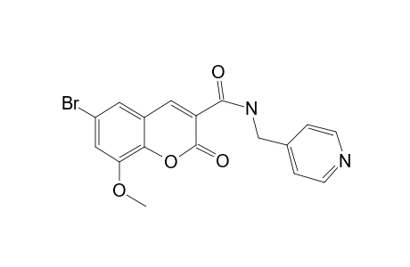 2H-1-Benzopyran-3-carboxamide, 6-bromo-8-methoxy-2-oxo-N-(4-pyridinylmethyl)-