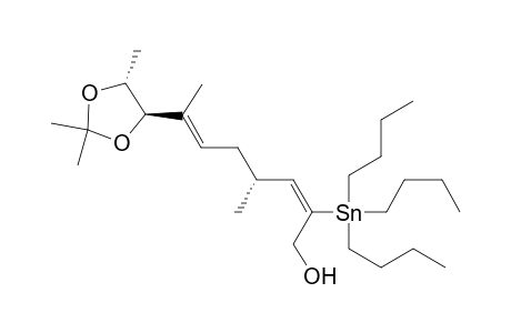 (2E,4R,6E)-4-methyl-2-tributylstannyl-7-[(4R,5R)-2,2,5-trimethyl-1,3-dioxolan-4-yl]-1-octa-2,6-dienol