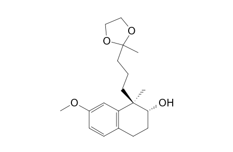 2-Naphthalenol, 1,2,3,4-tetrahydro-7-methoxy-1-methyl-1-[3-(2-methyl-1,3-dioxolan-2-yl)propyl]-, (1R-trans)-