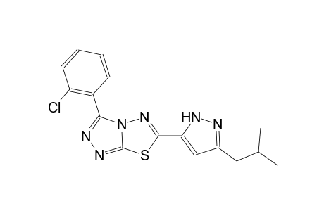 [1,2,4]triazolo[3,4-b][1,3,4]thiadiazole, 3-(2-chlorophenyl)-6-[3-(2-methylpropyl)-1H-pyrazol-5-yl]-