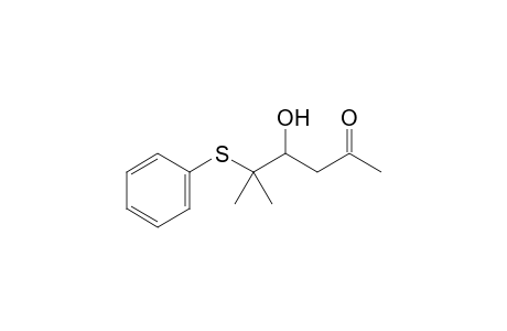 4-Hydroxy-5-methyl-5-phenylsulfanylhexan-2-one