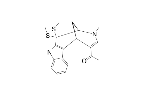 5-ACETYL-3-METHYL-1,1-[BIS-(METHYLTHIO)]-1,2,3,6-TETRAHYDRO-2,6-METHANOAZOCINO-[4,5-B]-INDOLE