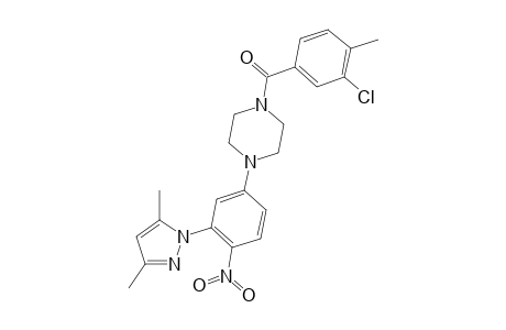 (3-chloranyl-4-methyl-phenyl)-[4-[3-(3,5-dimethylpyrazol-1-yl)-4-nitro-phenyl]piperazin-1-yl]methanone