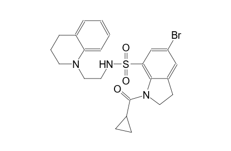1H-indole-7-sulfonamide, 5-bromo-1-(cyclopropylcarbonyl)-N-[2-(3,4-dihydro-1(2H)-quinolinyl)ethyl]-2,3-dihydro-