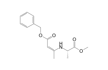 Benzyl (Z)-3-[(S)-1-methoxycarbonylethylamino]but-2-enoate
