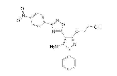 2-Amino-3-[(2'-hydroxyethoxy)-4'-{ 9"-(p-nitrophenyl)}-7",8",10"-oxadiazol-6"-yl]-1-phenylpyrazole