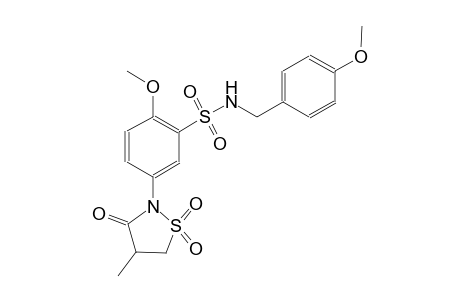 benzenesulfonamide, 2-methoxy-N-[(4-methoxyphenyl)methyl]-5-(4-methyl-1,1-dioxido-3-oxo-2-isothiazolidinyl)-