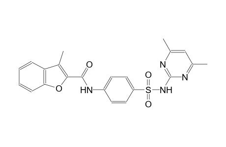 N-(4-{[(4,6-dimethyl-2-pyrimidinyl)amino]sulfonyl}phenyl)-3-methyl-1-benzofuran-2-carboxamide