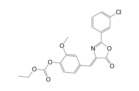 4-[(Z)-(2-(3-chlorophenyl)-5-oxo-1,3-oxazol-4(5H)-ylidene)methyl]-2-methoxyphenyl ethyl carbonate