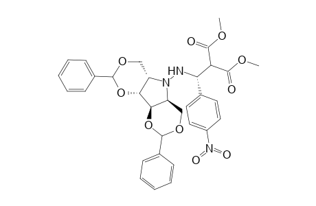 (2R)-6,11-Diphenyl-2-[N'-(2,2-di(methoxycarbonyl)-1-(p-nitrophenyl)ethyl]amino-2-aza-5,7,10,12-tetraoxatricyclo[7.4.0.0(3,8)]tridecane