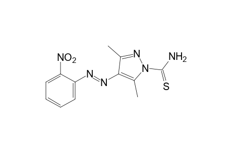 3,5-dimethyl-4-[(o-nitrophenyl)azo]thiopyrazole-1-carboxamide