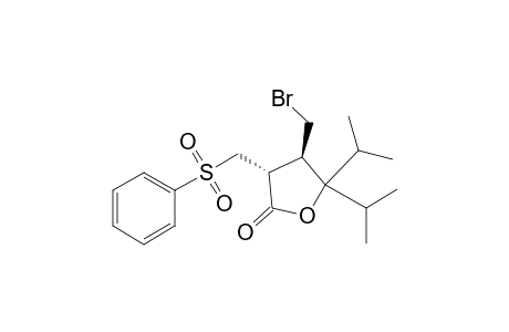 trans-3-Benzenesulfonylmethyl-4-bromomethyl-5,5-diisopropyldihydro-2(3H)-furanone
