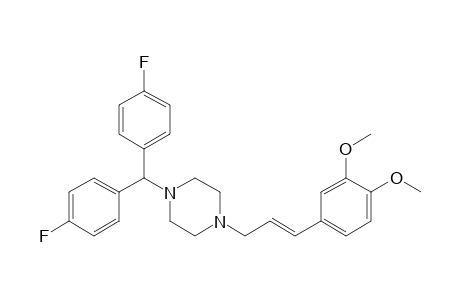 1-[bis(4-fluorophenyl)methyl]-4-[(E)-3-(3,4-dimethoxyphenyl)allyl]piperazine