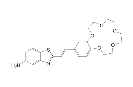 1-(2'-Benzothiazolyl)ethenyl-5-amino-1,4,7,10,13-pentaoxabenzo[3,4-b][15-crown-5]