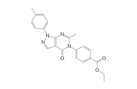 benzoic acid, 4-[1,4-dihydro-6-methyl-1-(4-methylphenyl)-4-oxo-5H-pyrazolo[3,4-d]pyrimidin-5-yl]-, ethyl ester