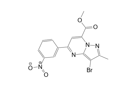 pyrazolo[1,5-a]pyrimidine-7-carboxylic acid, 3-bromo-2-methyl-5-(3-nitrophenyl)-, methyl ester