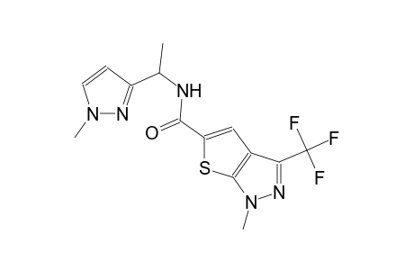 1H-thieno[2,3-c]pyrazole-5-carboxamide, 1-methyl-N-[1-(1-methyl-1H-pyrazol-3-yl)ethyl]-3-(trifluoromethyl)-