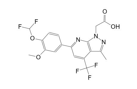 1H-pyrazolo[3,4-b]pyridine-1-acetic acid, 6-[4-(difluoromethoxy)-3-methoxyphenyl]-3-methyl-4-(trifluoromethyl)-