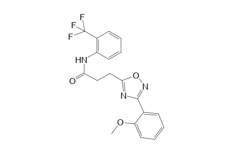 3-[3-(2-methoxyphenyl)-1,2,4-oxadiazol-5-yl]-N-[2-(trifluoromethyl)phenyl]propanamide