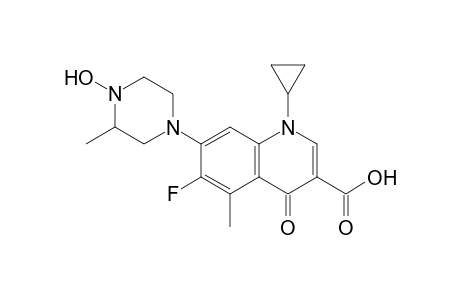 1-cyclopropyl-6-fluoranyl-5-methyl-7-(3-methyl-4-oxidanyl-piperazin-1-yl)-4-oxidanylidene-quinoline-3-carboxylic acid