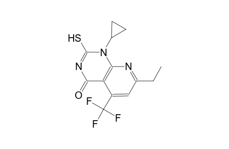 pyrido[2,3-d]pyrimidin-4(1H)-one, 1-cyclopropyl-7-ethyl-2-mercapto-5-(trifluoromethyl)-
