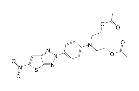 2-[4-[Bis(acetoxyethyl)amino]phenyl]-5-nitro-2H-thieno[2,3-d]-v-triazole