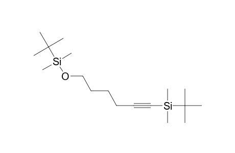 1-(t-butyldimethylsilyl)-6-(t-butyldimethylsilyl)hex-1-yne