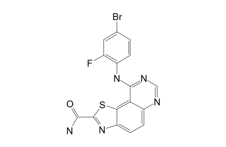 9-(4-BROMO-2-FLUOROPHENYLAMINO)-THIAZOLO-[5,4-F]-QUINAZOLINE-2-CARBOXAMIDE
