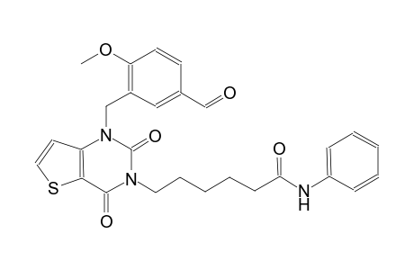6-(1-(5-formyl-2-methoxybenzyl)-2,4-dioxo-1,4-dihydrothieno[3,2-d]pyrimidin-3(2H)-yl)-N-phenylhexanamide
