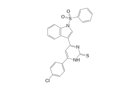 4-(N-Benzenesulphonyl-1H-indol-3-yl)-6-(p-chlorophenyl)-pyrimidin-2(1H)-thione