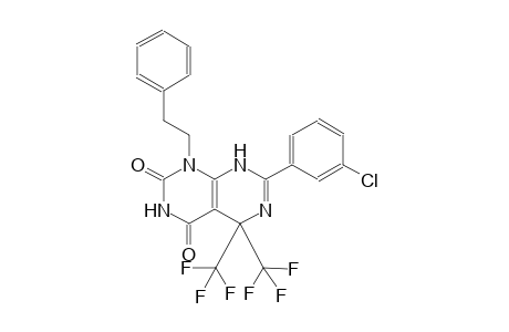 7-(3-chlorophenyl)-1-(2-phenylethyl)-5,5-bis(trifluoromethyl)-5,8-dihydropyrimido[4,5-d]pyrimidine-2,4(1H,3H)-dione