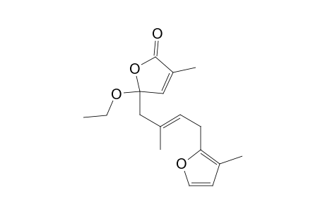 5-Ethoxy-3-methyl-5-[(E)-2-methyl-4-(3-methyl-2-furanyl)but-2-enyl]-2-furanone