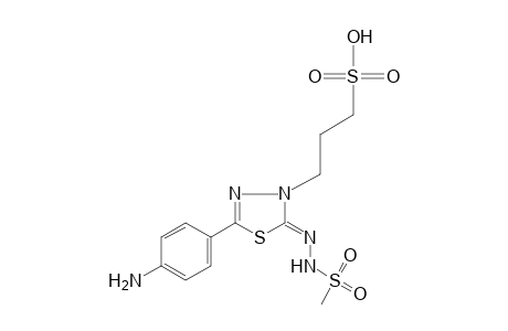 2-(p-AMINOPHENYL)-5-OXO-DELTA^2-1,3,4-THIADIAZOLINE-4-PROPANESULFONIC ACID, (METHYLSULFONYL)HYDRAZONE