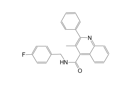 N-(4-fluorobenzyl)-3-methyl-2-phenyl-4-quinolinecarboxamide