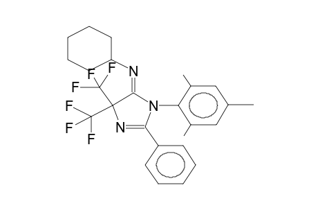 (E)-5-CYCLOHEXYLIMINO-1-(2,4,6-TRIMETHYLPHENYL)-2-PHENYL-4,4-BIS(TRIFLUOROMETHYL)-2-IMIDAZOLINE