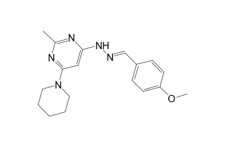 4-Methoxybenzaldehyde [2-methyl-6-(1-piperidinyl)-4-pyrimidinyl]hydrazone