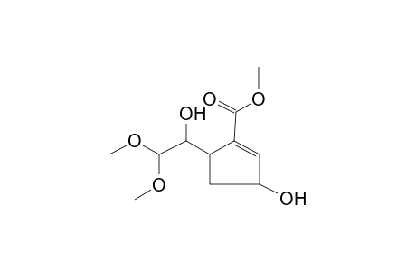 Methyl 3-hydroxy-5-(1-hydroxy-2,2-dimethoxyethyl)-1-cyclopentene-1-carboxylate