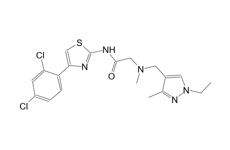 N-[4-(2,4-dichlorophenyl)-1,3-thiazol-2-yl]-2-[[(1-ethyl-3-methyl-1H-pyrazol-4-yl)methyl](methyl)amino]acetamide