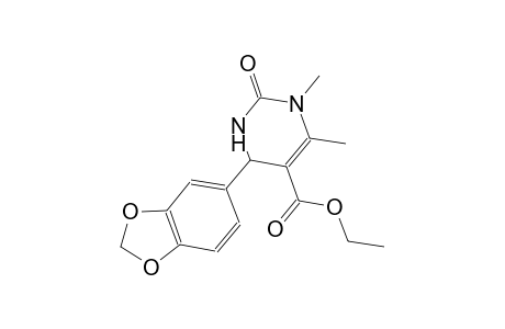 ethyl 4-(1,3-benzodioxol-5-yl)-1,6-dimethyl-2-oxo-1,2,3,4-tetrahydro-5-pyrimidinecarboxylate