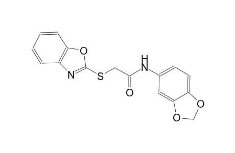 acetamide, N-(1,3-benzodioxol-5-yl)-2-(2-benzoxazolylthio)-